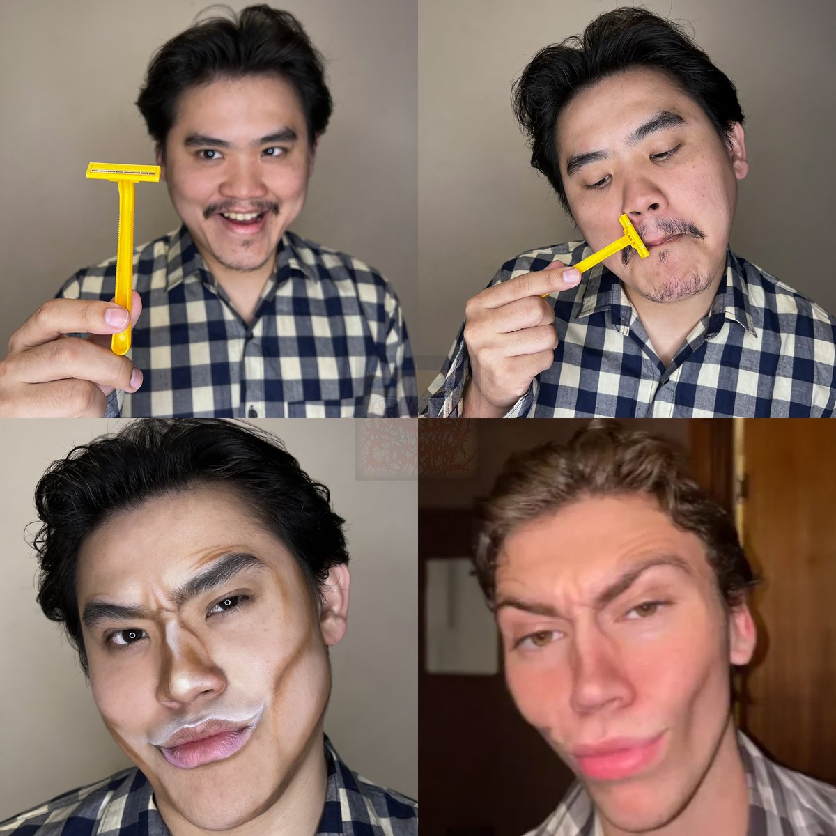 Mewing #lowcostcosplay #mewing #meme #razor #shaving #handsome #jawline  #makeup #art #delicious