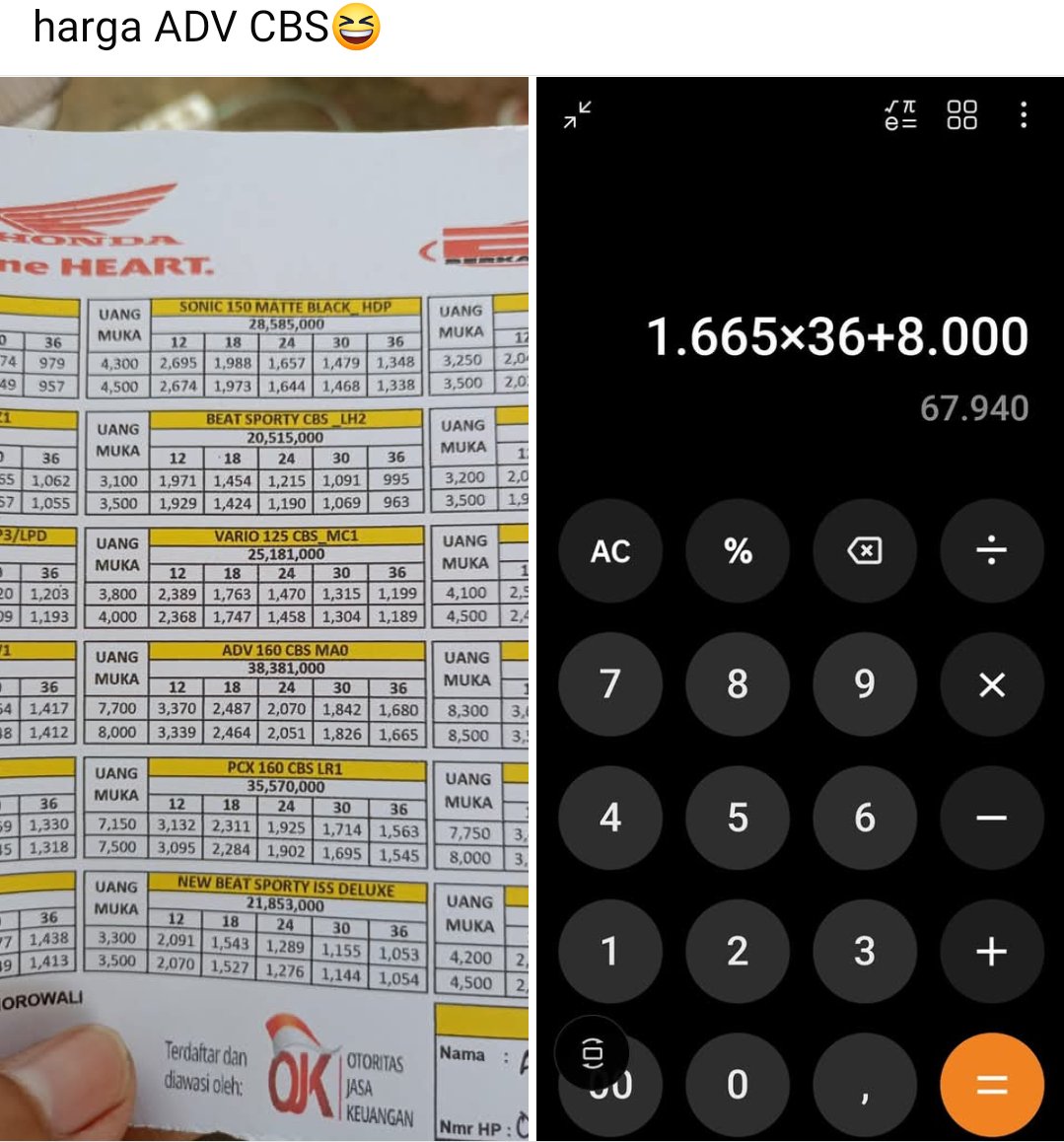 Wah ngeRIBAnget mbaaah 
Cash 38.381 juta jadi 67.940 juta

untung tim Fans Bekakas Seken 3jt surat lengkap bpkb, stnk, desain elek bin aneh tidak disukai maling motor