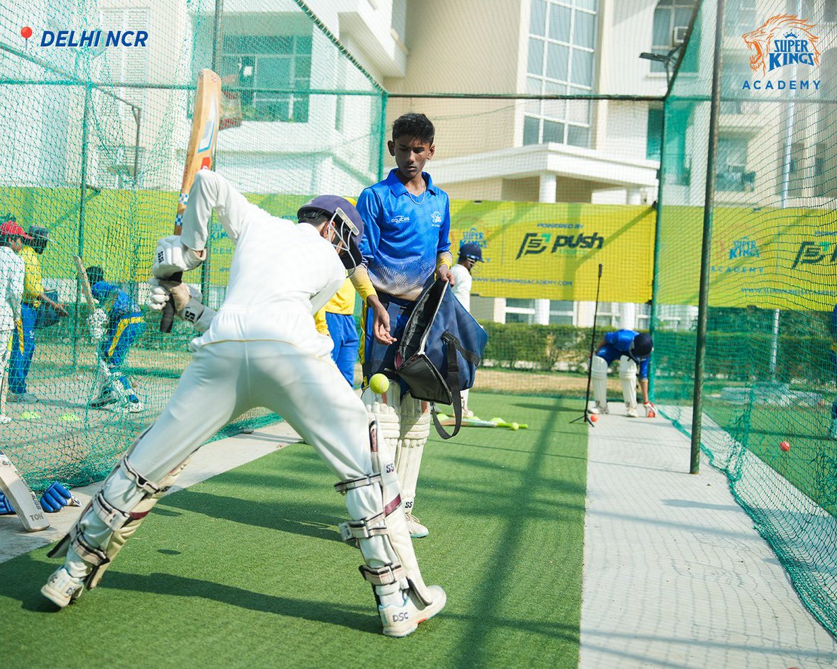 SuperKingsAcad's tweet photo. Fine tuning skills!💪

From our recent batting camp at our capital centre!💛

To join SKA Delhi NCR, 
📞 7011160782

#SuperKingsAcademy💪
#TrainLikeASuperKing🦁
#DelhiCricket
#Delhicricketcoaching https://t.co/XoDw5vycpn