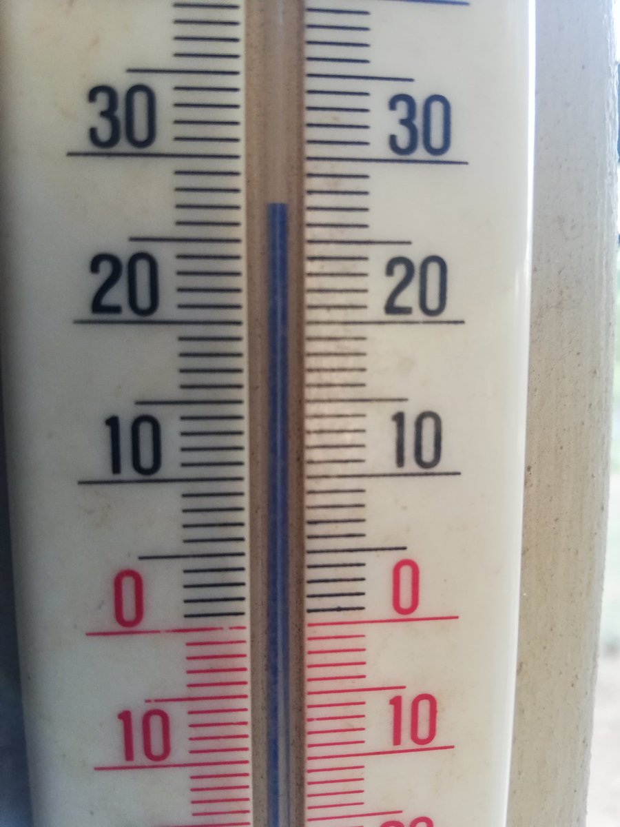 HelpourRhino's tweet photo. @VoxWeatherZa Here is our min temperature this morning at 5:30am - near Hoedspruit, Limpopo https://t.co/SPEpz8Ycuv