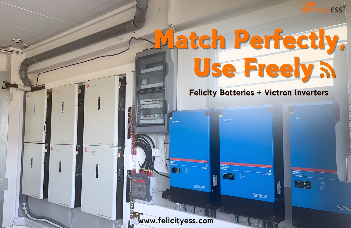 FelicityESS's tweet photo. Match Perfectly, Use Freely. 
Felicity Batteries+Victron Inverters

🌳🌳Warehouses in many European countries, large stock, immediate delivery. Promotion in progress, contact us now, first come first served!

#solarpower #felicityess #felicity #hybridinverter #manufacturer https://t.co/sMmjR5LQ5c
