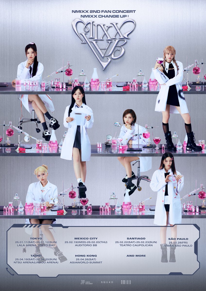 NMIXX_official's tweet photo. [🔬] NMIXX 2ND FAN CONCERT TOUR <NMIXX CHANGE UP : MIXX LAB>

Stay tuned for more updates🧪

#NMIXX #엔믹스
#MIXX_LAB
#MIXX_LAB_TOUR https://t.co/Iq3DwdyRDZ