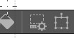 2. Selection launcher - this belt of buttons pops up when you make a selection, right below it. Super useful!!! I put a lot of color adjustments settings on it, but also sharpening, blurring, and the transformation tools! To edit, just press this button on it: