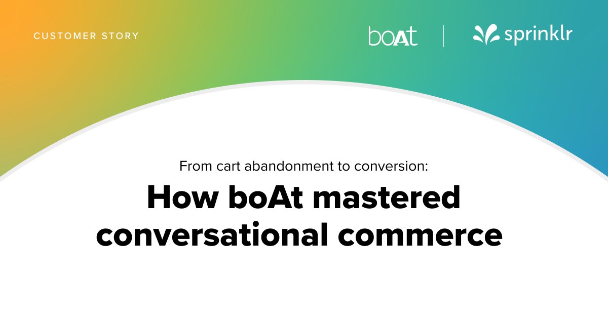 Explore how <a href="/Sprinklr/">Sprinklr</a> is assisting boAt in converting its customer interactions into tailored, one-on-one engagements that can be personalized at every step of the customer's journey. ms.spr.ly/6019oMRgS