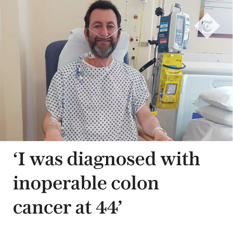 Telegraph's tweet photo. In 2016, Martyn Edwards faced a terrifying prognosis. Read about his road to recovery, from 16 rounds of chemo to the day he got the all-clear.