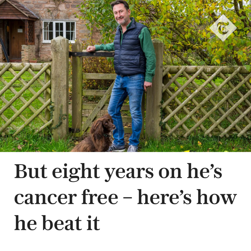 Telegraph's tweet photo. In 2016, Martyn Edwards faced a terrifying prognosis. Read about his road to recovery, from 16 rounds of chemo to the day he got the all-clear.