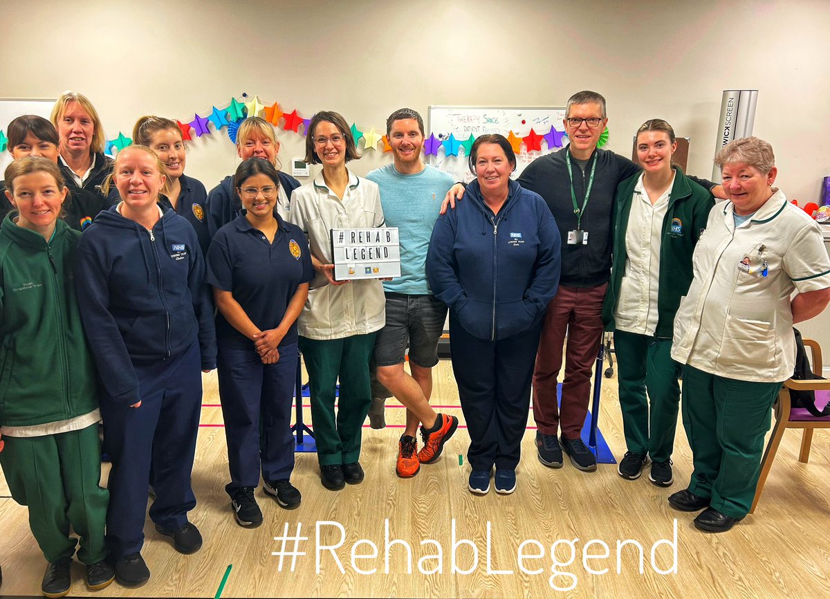 Congratulations to Alison, who was chosen as a #RehabLegend this month.
Alison will be leaving the team at the end of the week and will be much missed by staff and patients alike.
Good luck for the future Alison! 🥰💚