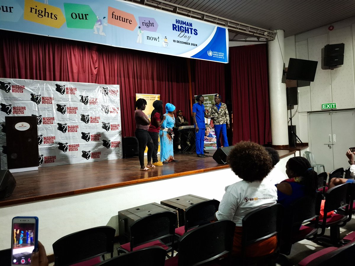 MissingVoicesKE (@missingvoiceske) on Twitter photo The <a href="/peopletheatre1/">Social Justice Travelling Theatre</a> has today delivered a powerful and timely play addressing abductions and enforced disappearances, a critical issue the country is currently grappling with.
#WorldHumanRightsDay The <a href="/peopletheatre1/">Social Justice Travelling Theatre</a> has today delivered a powerful and timely play addressing abductions and enforced disappearances, a critical issue the country is currently grappling with.
#WorldHumanRightsDay