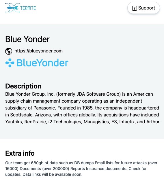 🔴 𝗡𝘂𝗲𝘃𝗼 𝗴𝗿𝘂𝗽𝗼 𝗱𝗲 𝗿𝗮𝗻𝘀𝗼𝗺𝘄𝗮𝗿𝗲 "𝗧𝗲𝗿𝗺𝗶𝘁𝗲" 𝗰𝗼𝗻 𝗼𝗯𝗷𝗲𝘁𝗶𝘃𝗼𝘀 𝗲𝗻 𝗙𝗿𝗮𝗻𝗰𝗶𝗮, 𝗖𝗮𝗻𝗮𝗱𝗮́, 𝗔𝗹𝗲𝗺𝗮𝗻𝗶𝗮, 𝗢𝗺𝗮́𝗻 𝘆 𝗘𝗘𝗨𝗨.

Un grupo de ransomware recién formado, conocido como Termite, se ha atribuido la responsabilidad de un