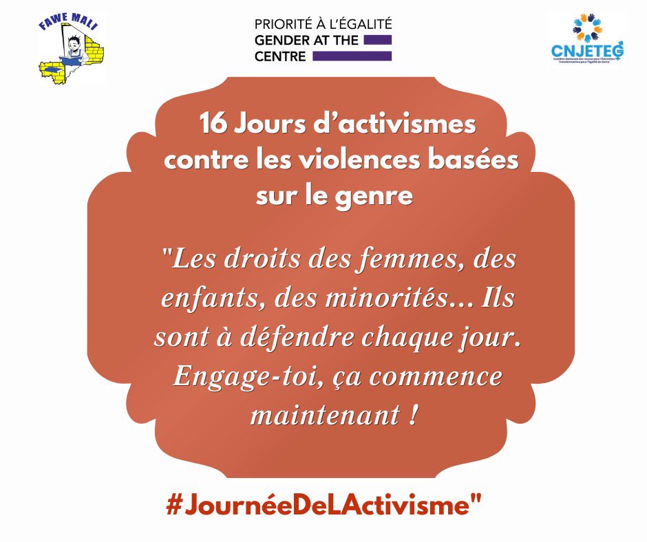 Nous continuons la mobilisation pour sensibiliser contre les violences basées sur le genre ✋🏻

#stopviolenceagainstwomen #16JoursDActivismeContreLesViolencesFaitesAuxFemmes #16joursdactivisme2024