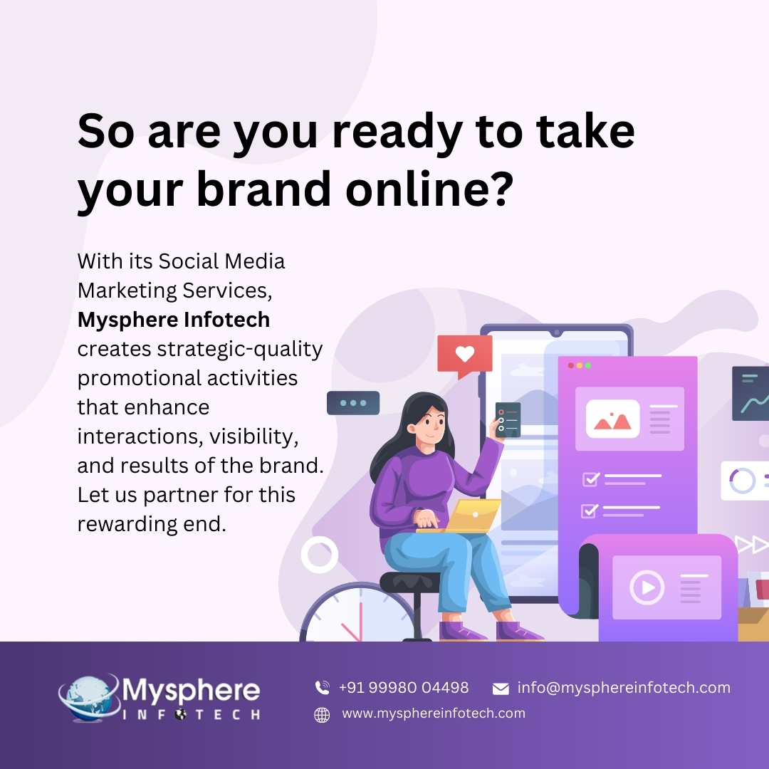 mysphereinfo's tweet photo. So are you ready to take your brand online? With its Social Media Marketing Services, Mysphere Infotech creates strategic-quality promotional activities that enhance interactions, visibility, and results of the brand. Let us partner for this rewarding end. https://t.co/TOktZeIDB9