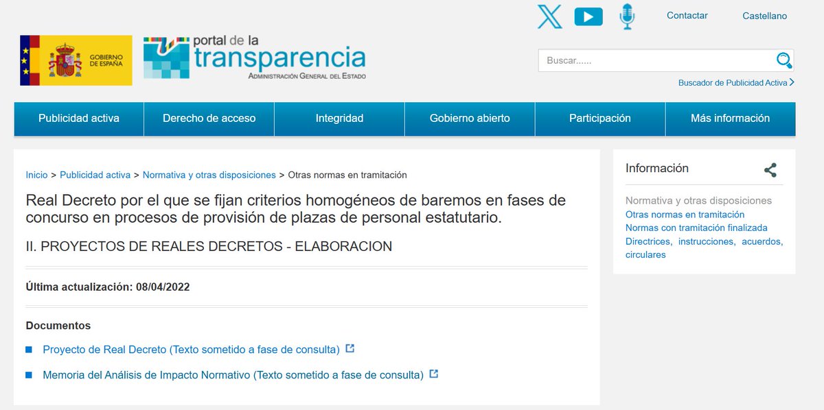 humanizasanidad's tweet photo. Proyecto de Real Decreto RD/ /2016 por el que se fijan #criterios homogéneos de #baremos en fases de #concurso en procesos de provisión de plazas de #personalestatutario. Año 2016...
https://t.co/ehHF6tnRY5 https://t.co/jAmaT1palm