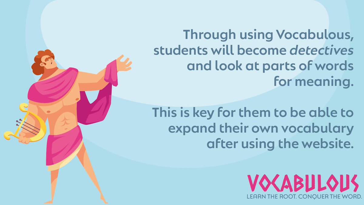 VocabulousUK's tweet photo. Through using @VocabulousUK, students will become #detectives and look at parts of words for #meaning.
This is key for them to be able to expand their own #vocabulary after using the website.
#ks2english #ks3english #skills #students #englishteaching #rootwords #morphology https://t.co/iGx9ljwYtv
