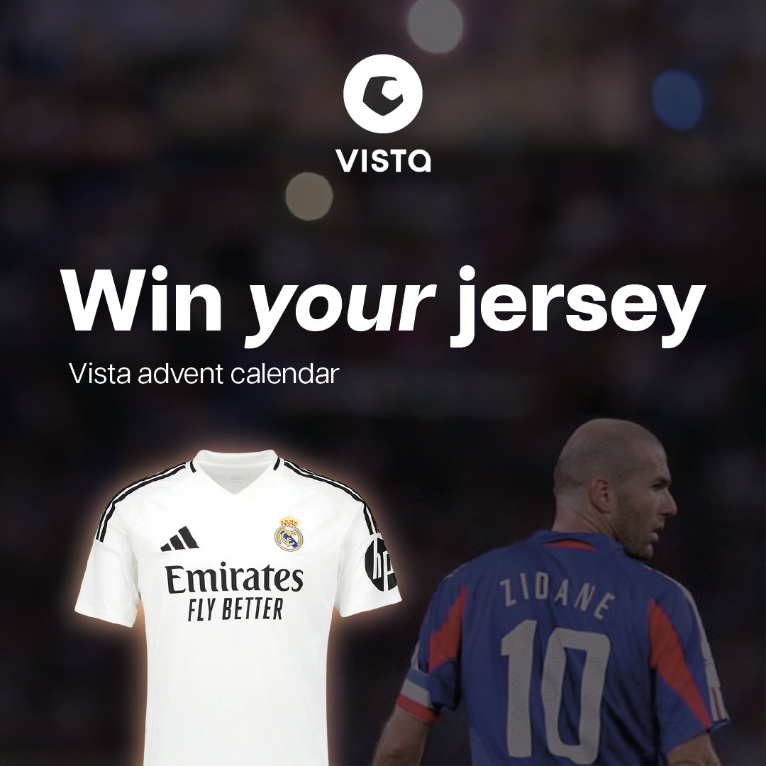 Vista_off's tweet image. 10th of December marks the first day of our Vista Advent Calendar! 🤩
We&apos;re giving you the chance to win a brand-new 2024-25 Real Madrid home kit ⚪️

To enter:
1️⃣ Follow @Vista_off
2️⃣ Retweet this post
3️⃣ Register for free on Vista (welcome.vista-game.com)

This #giveaway is…