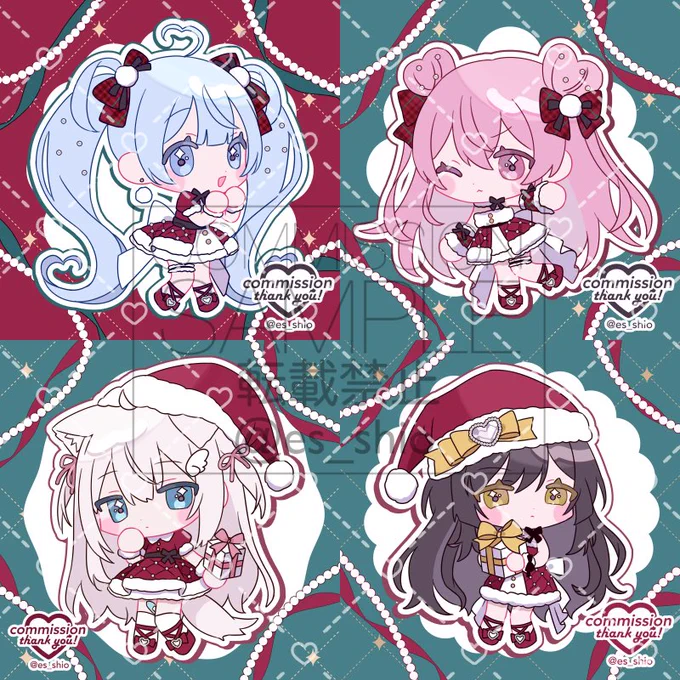 クリスマスプレゼント デフォルメイラスト無償企画 参加方法┊フォロー&amp;リポスト 当選人数┊1名 募集〆切┊12月17日 サンプル使用可能な方、リテイクなしの完全お任せでも大丈夫な方のみキャラクター1体をサンタ衣装でお描きします! #無償企画 #無償イラスト企画 詳細ツリーに続く