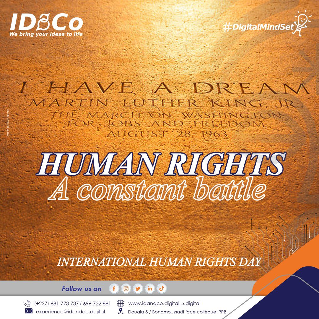 IDCoAgency's tweet photo. ✊🏽Human rights are not a privilege—they are a necessity. ✌🏽🌍✨ 

Every step toward equality, freedom, and justice counts. Let’s honor the dream of a fairer world and stand firm in the fight for human dignity. 💪⚖️ Together, we can make it a reality! https://t.co/HyyTO9WbNO