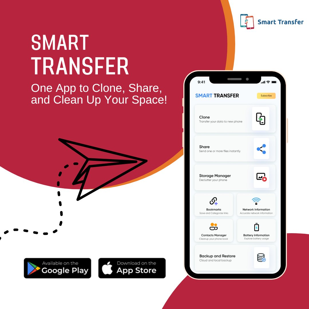 USSmartTransfer's tweet image. Meet your phone’s new best friend—Smart Transfer! 📱💡
Clone your data, share files, and tidy up your phone all in one app. #OneAppToRuleThemAll
Ready for an upgrade? 
smarttransferapp.com
#SmartTransfer #TechLife #PhoneHacks