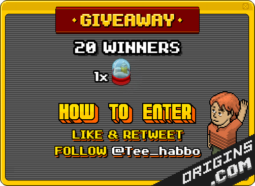 Tee_habbo's tweet photo. 🎁🌐Weekly Rare Giveaway🌐🎁
❄️20 Winners! All winners announced Friday❄️

Rules: ✍️
1⃣ Follow: @Tee_habbo 
2⃣ Like &amp; Retweet - By December 13th!

GL ALL♥️@HabboOrigins #HabboHotelOrigins https://t.co/M7F2xTha7A