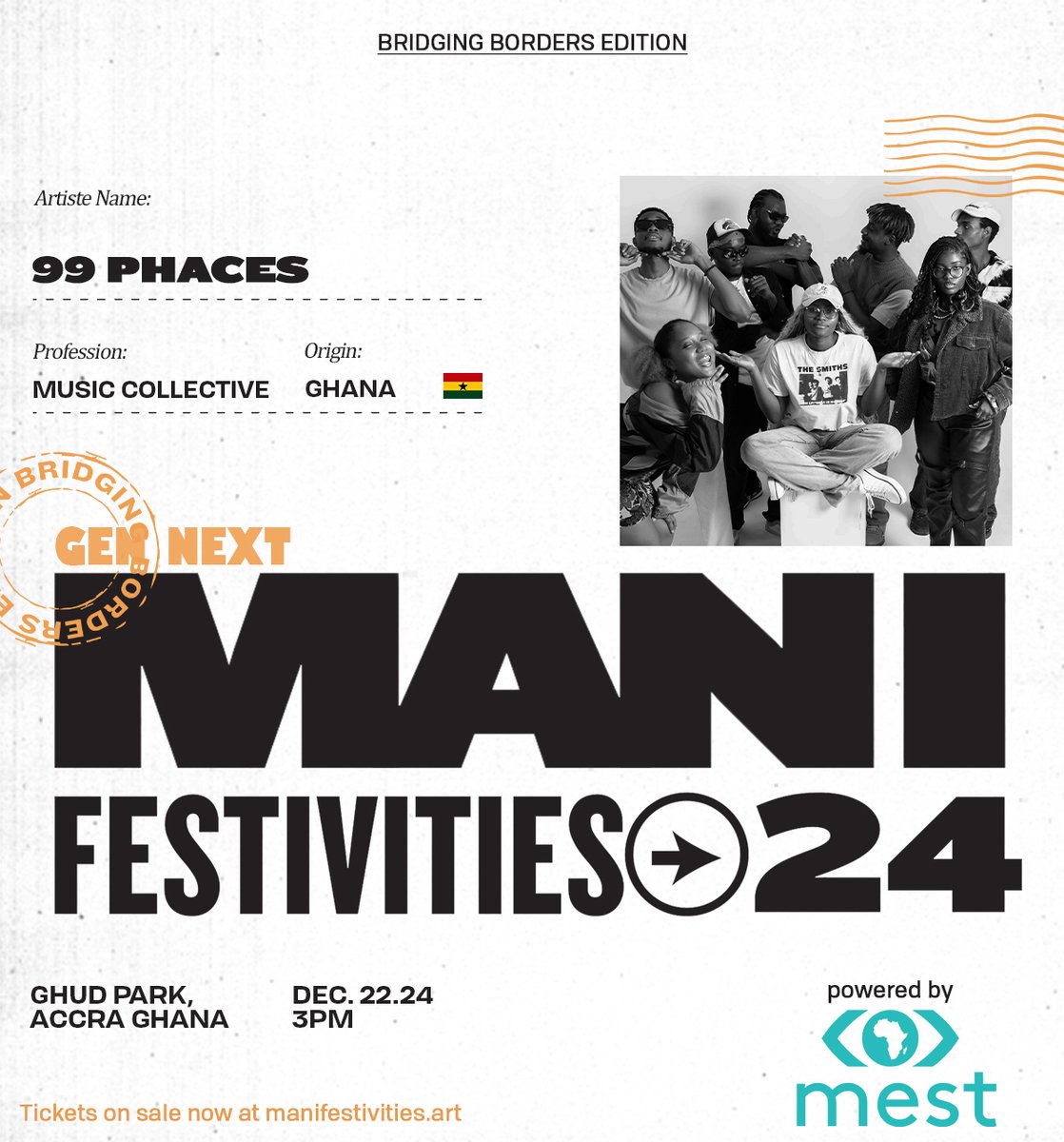 PulseGhana's tweet photo. The future of African music is here! Introducing the GenNext Stage at @manifestivefest  2024—your chance to experience the freshest talents making waves across Ghana and beyond.

We have incredible talents like
Darkua, 99 Phaces, Cozy Pols, Chimeri, Elsie Raad, Avit, and Korshie T, performing live!

Get ready for raw talent, unique sounds, and unmatched vibes.

December 22 | Ghud Park

Tickets available now at https://t.co/0EcfVcrUnT

#Manifestivities2024 #GenNext #DecemberinGhana #PulseXManifestivities
