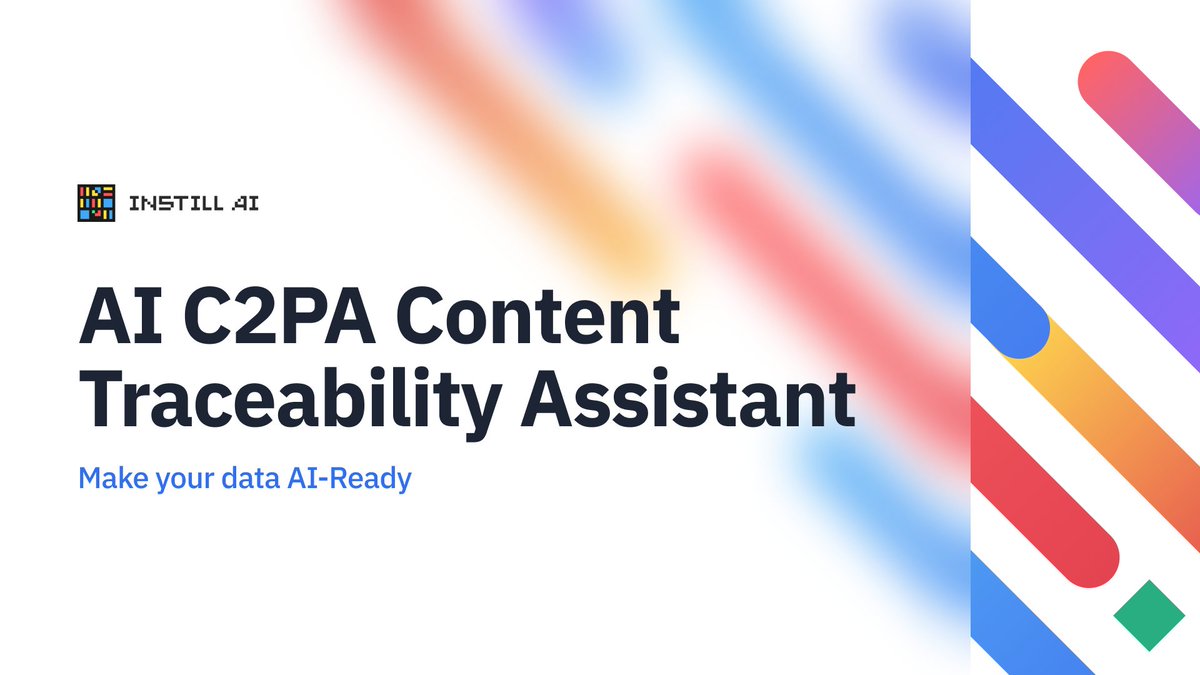 #C2PA #AI #Governance and #Traceability

If you care about digital content authenticity, then see how this AI Assistant can upload any digital content and engage in AI provenance tracing.

Make your data AI-ready with Instill AI!

Learn more: eu1.hubs.ly/H0dmHg20