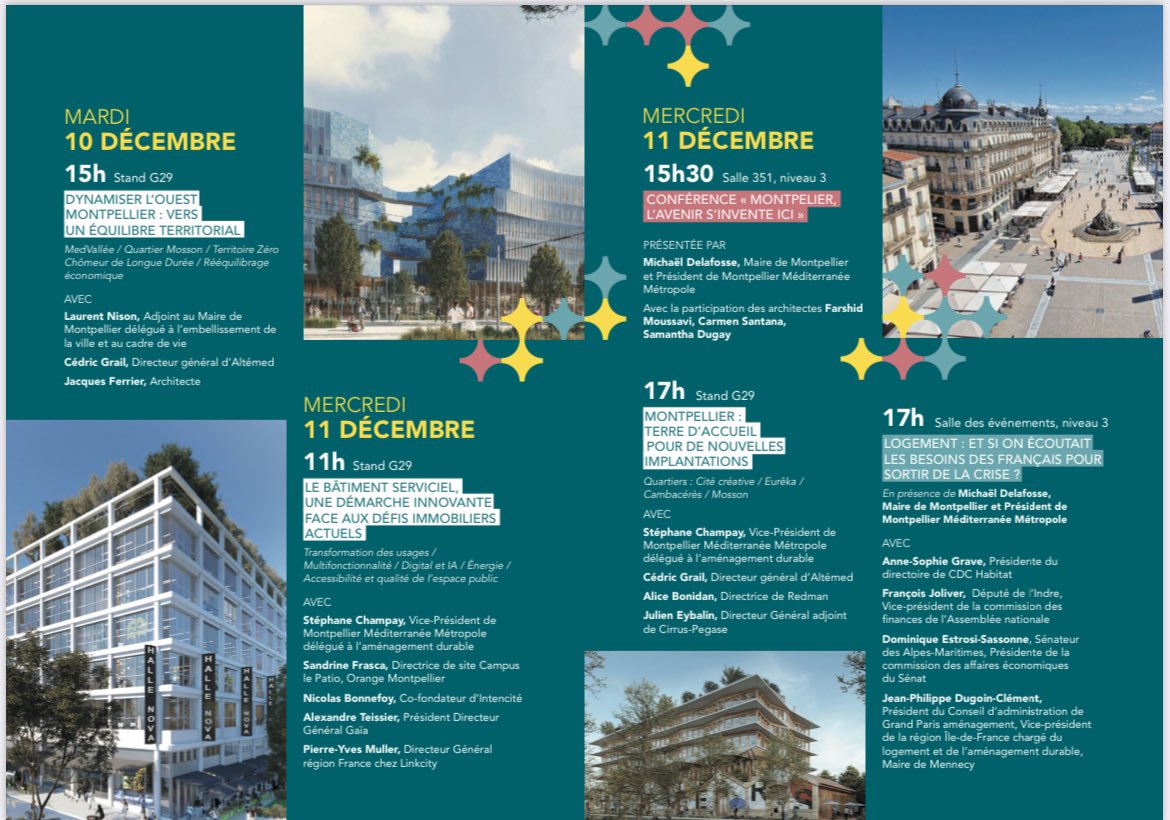 ALTÉMED (@groupe_altemed) on Twitter photo Ouverture du <a href="/salonsimi/">Salon SIMI</a> 2024 ! Venez à notre rencontre sur le stand G29 niveau 1. Les équipes de <a href="/Montpellier3m/">Montpellier Métropole</a> et d’ <a href="/groupe_altemed/">ALTÉMED</a> vous proposent un programme riche en opportunités 👇
#bureaux #aménagement #opportunitéséconomiques Ouverture du <a href="/salonsimi/">Salon SIMI</a> 2024 ! Venez à notre rencontre sur le stand G29 niveau 1. Les équipes de <a href="/Montpellier3m/">Montpellier Métropole</a> et d’ <a href="/groupe_altemed/">ALTÉMED</a> vous proposent un programme riche en opportunités 👇
#bureaux #aménagement #opportunitéséconomiques
