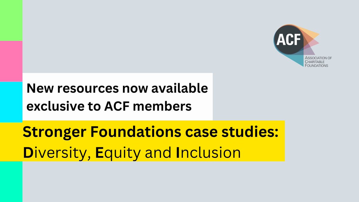 ACF (@acfoundations) on Twitter photo We are excited to share two new case studies that showcase how ACF members <a href="/TheSocialInvest/">Social Investment Business</a> and the #HenrySmithCharity use #StrongerFoundations to inform their work around #diversity, #equity and #inclusion
Members can view the case studies here: acf.org.uk/ACF/Research-a…
#DEI We are excited to share two new case studies that showcase how ACF members <a href="/TheSocialInvest/">Social Investment Business</a> and the #HenrySmithCharity use #StrongerFoundations to inform their work around #diversity, #equity and #inclusion
Members can view the case studies here: acf.org.uk/ACF/Research-a…
#DEI
