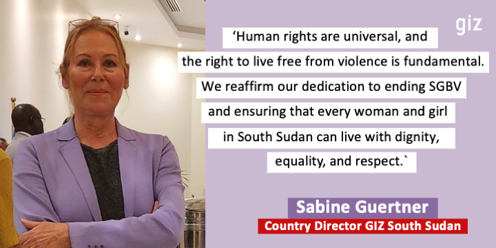 GIZ South Sudan (@giz_southsudan) on Twitter photo On this international #HumanRightsDay we conclude the #16DaysOfActivism with a renewed commitment to protecting the rights of women and girls in South Sudan in everyday life. ✊🏾
#16days #NoExcuse 🧡 #Orange the World #EndSGBV 🚫 #OurRightsOurFuture #FemPowerment
<a href="/GERinSSD/">German Embassy South Sudan</a> On this international #HumanRightsDay we conclude the #16DaysOfActivism with a renewed commitment to protecting the rights of women and girls in South Sudan in everyday life. ✊🏾
#16days #NoExcuse 🧡 #Orange the World #EndSGBV 🚫 #OurRightsOurFuture #FemPowerment
<a href="/GERinSSD/">German Embassy South Sudan</a>
