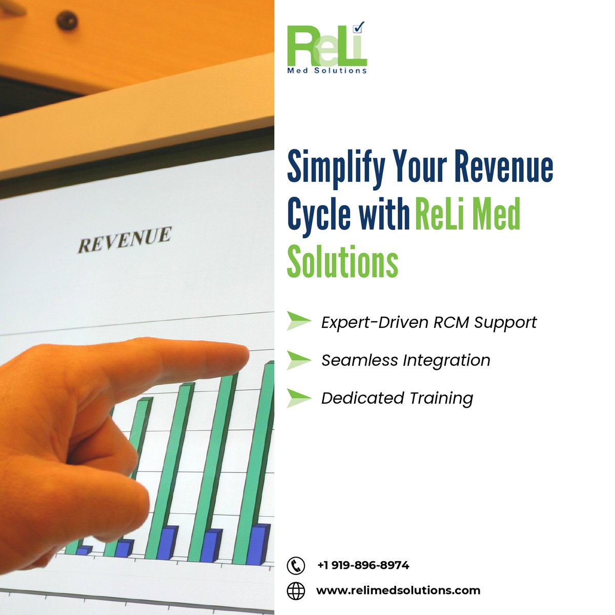 Relimed's tweet image. ReLi Med Solutions can help solve staffing issues, manage payment problems, and improve communication.

#HealthcareRCM #RCMChallenges #RCMSimplified #RCMOptimization #BillingEfficiency #RevenueOptimization #ReLiMedSolutions