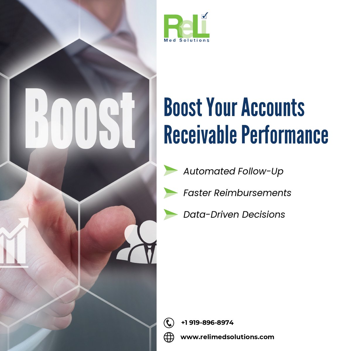 Relimed's tweet image. ReLi Med Solutions can help solve staffing issues, manage payment problems, and improve communication.

#HealthcareRCM #RCMChallenges #RCMSimplified #RCMOptimization #BillingEfficiency #RevenueOptimization #ReLiMedSolutions