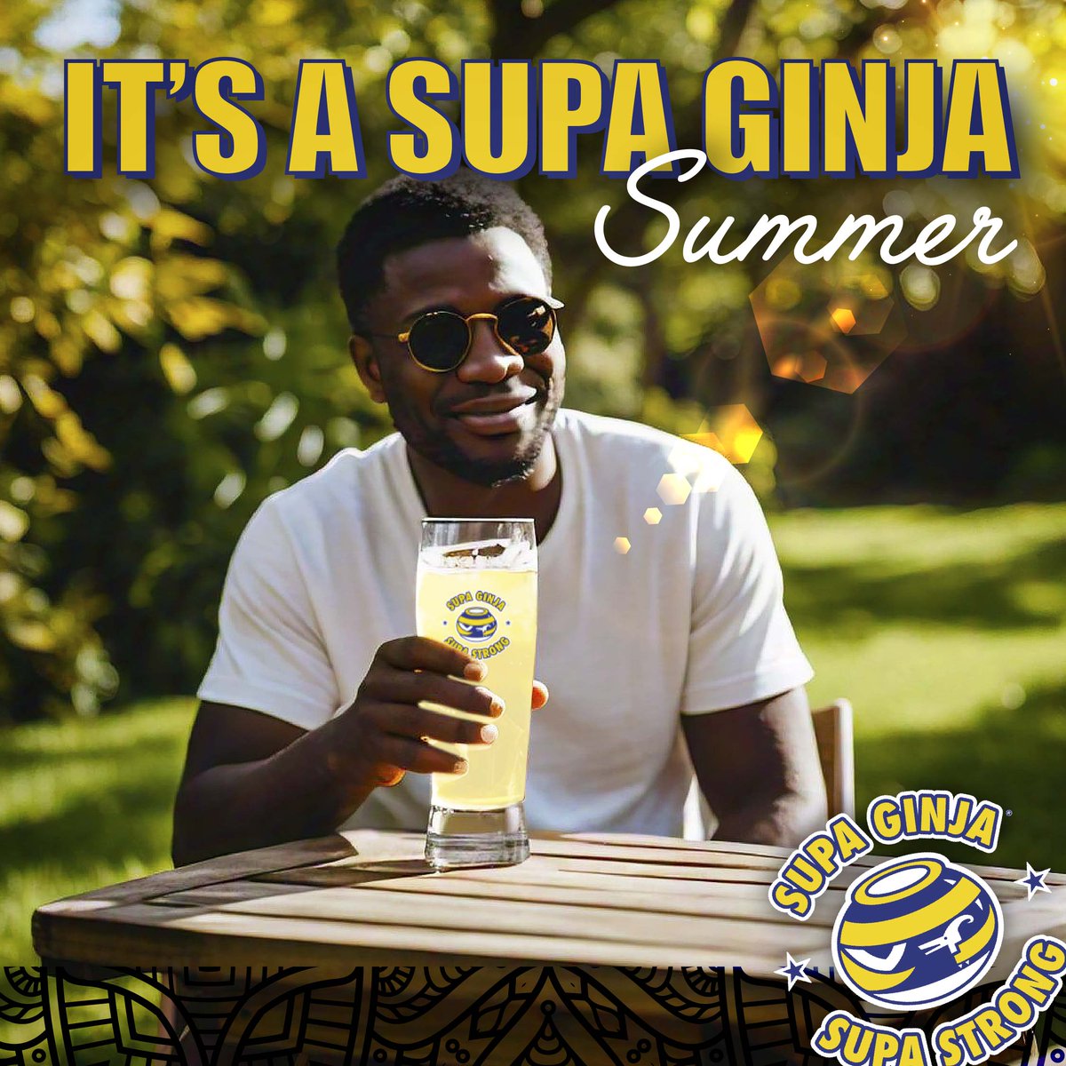 ginja_supa's tweet photo. 𝗖𝗵𝗲𝗲𝗿𝘀 𝘁𝗼 𝗮 𝗦𝗨𝗣𝗔 𝗚𝗜𝗡𝗝𝗔 𝗦𝘂𝗺𝗺𝗲𝗿!🍻🌞
Embrace the sunshine and refresh with the bold taste of SUPA GINJA. Sip on the goodness and let the summer vibes flow!  😎💪

#SupaGinja #SupaStrong #SummerVibes #RefreshAndRevive #BoldFlavours #GingerBeer #RealGinger https://t.co/JblbTuDVV1