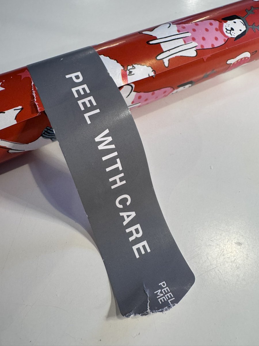 Would be willing to accept a few centimetres of the seas rising to ban these bloody things on wrapping paper.