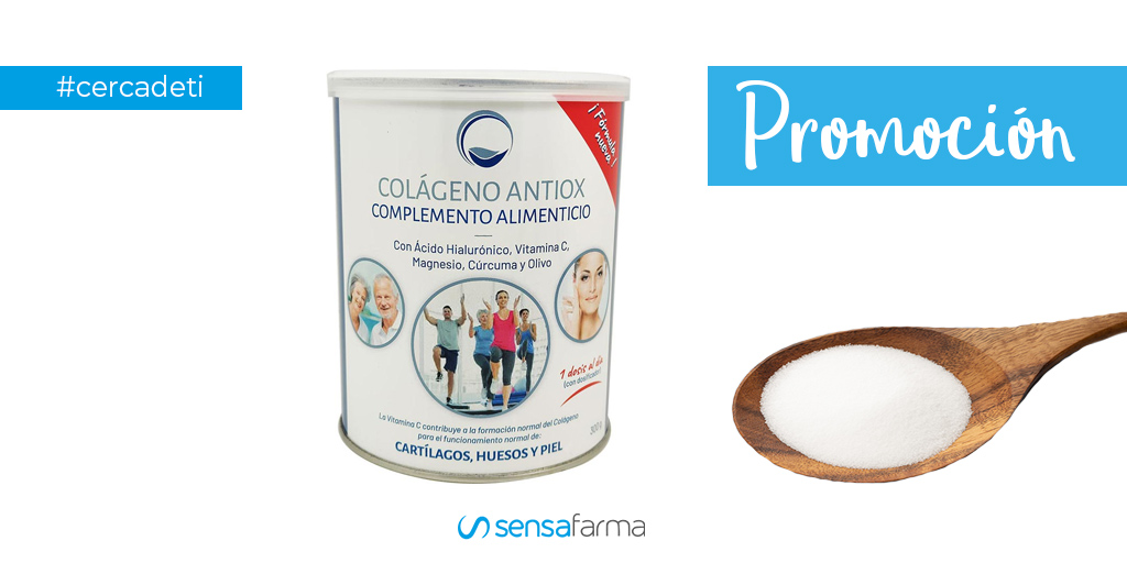 #Promoción Colágeno hidrolizado, ¡complemento alimenticio antioxidante! 🥤💪 Fortalece la salud de tus cartílagos, huesos y piel 👌sensafarma.es/colageno-hidro…

#cercadeti
