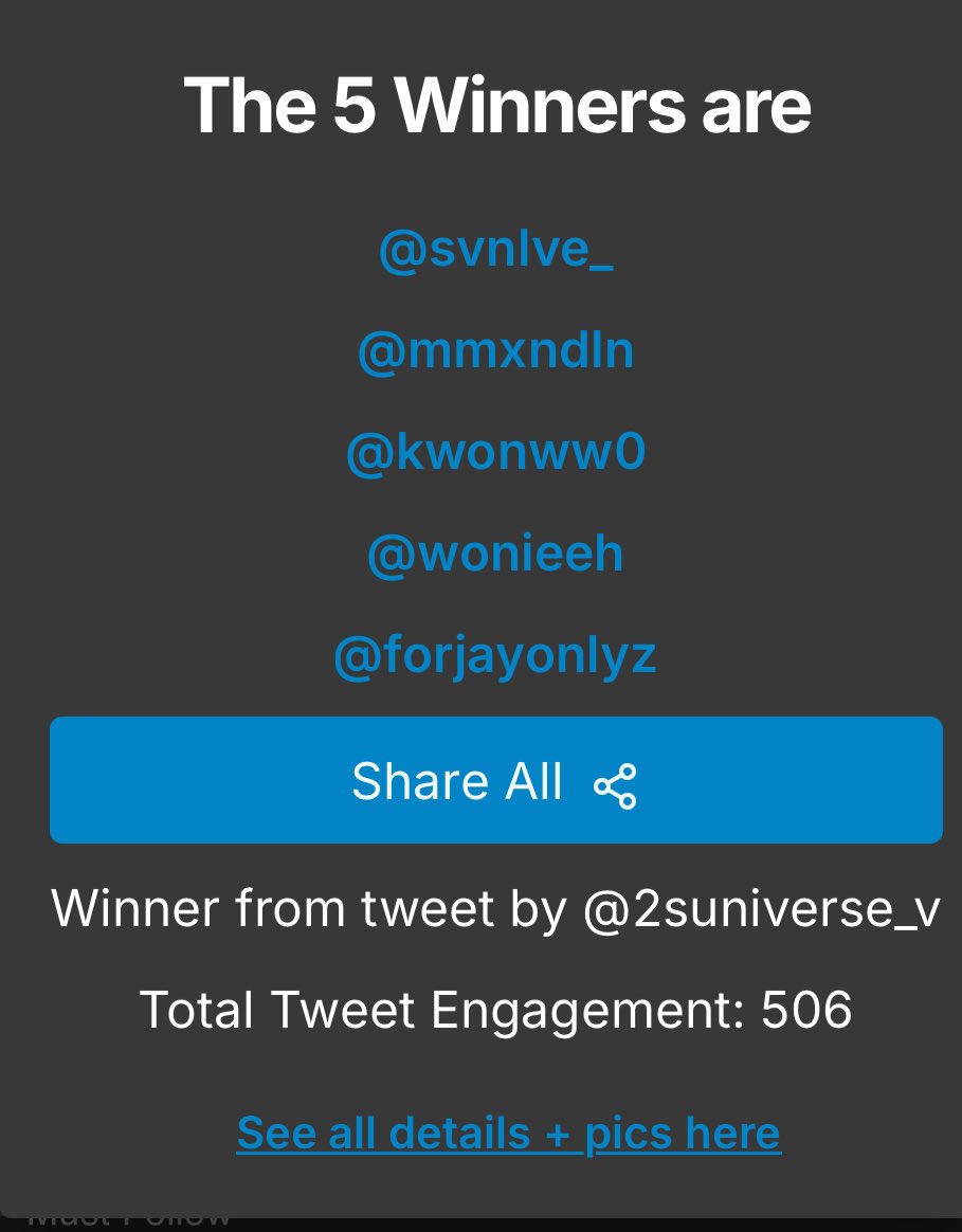 2suniverse_v's tweet photo. New winners 🫶🏻 https://t.co/RlzhyVxYqH