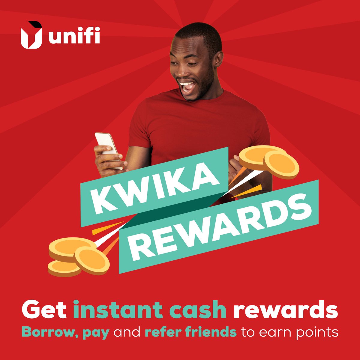 Earn some ka money with Kwika!simply become a client,refer a friend or pay your loan on time to get points that can be redeemed for cash.Visit your nearest Unifi branch.