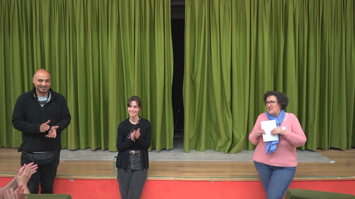 CODINSE's tweet photo. El debate posterior demostró que el arte es una herramienta crucial contra esta lacra social. Los jóvenes tienen mucho que decir y los centros educativos son clave para el cambio 💜
#NiUnaMenos #Riaza #Teatro https://t.co/OMVFj7kHN5