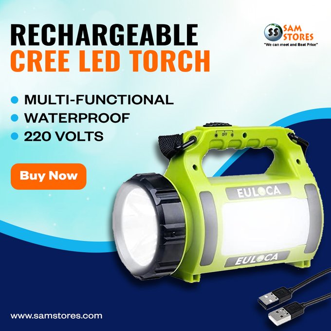 Illuminate Your Adventures with Our Rechargeable Cree LED Torch! ✔️ Multi-Functional for Versatile Use  Waterproof for All-Weather Exploration 

#MultiFunctional #Waterproof #BuyNow
