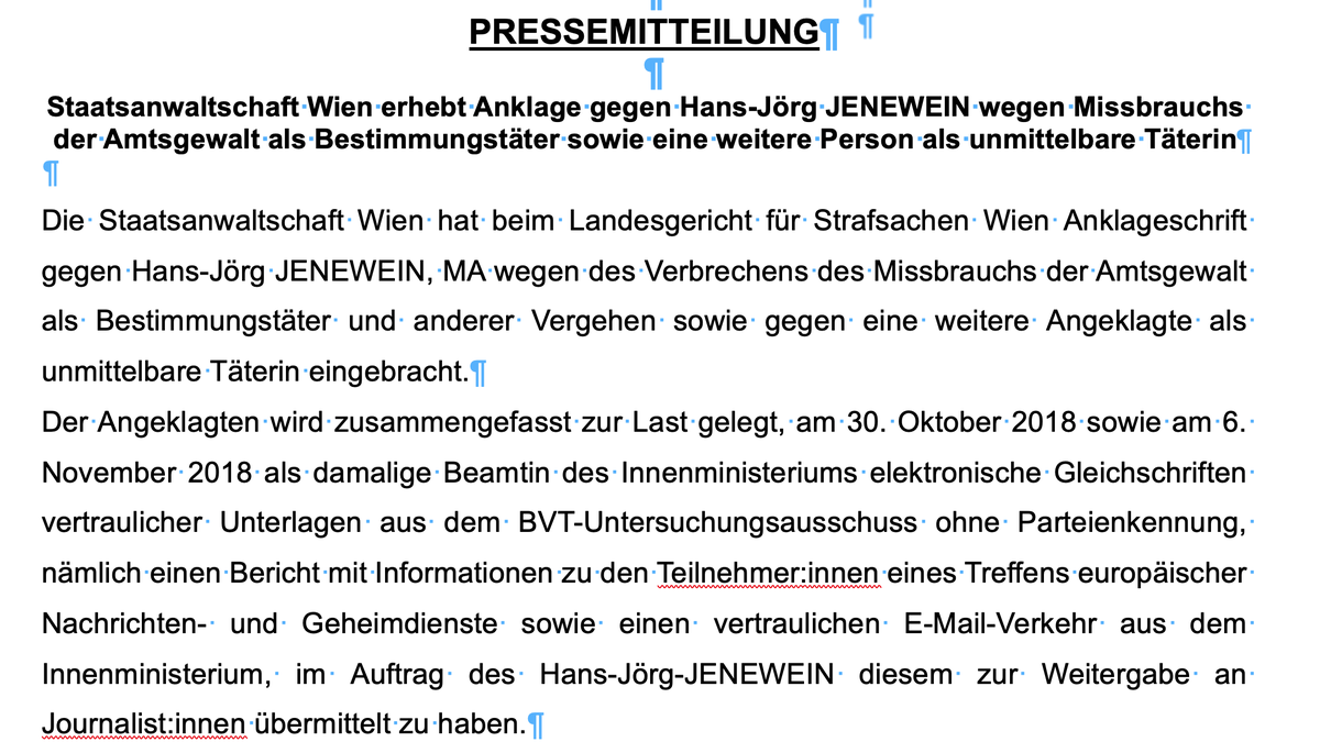 WernerReisinger's tweet photo. das wird jetzt interessant. für alle beteiligten.
die staatsanwaltschaft wien hat anklage gegen hans-jörg jenewein sowie eine weitere angelklagte eingebracht, schreibt sie in einer aussendung. #FPÖ #BVTua https://t.co/iNZmjLahSE