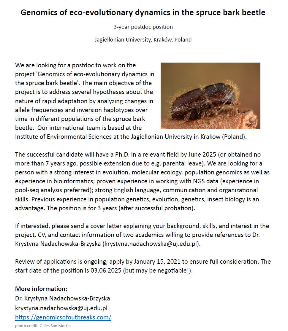 I am looking for a postdoc! Pls RT
#postdoc #genomics #insects #inversions
genomicsofoutbreaks.com/?page_id=141