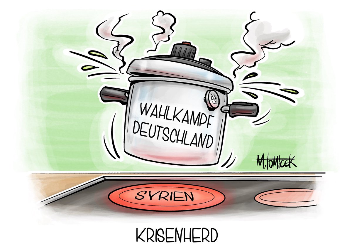 #Syrien #AssadSturz: #Migration und #Wahlkampf.

#Neuwahlen #Assad #Krisenherd #Karikatur