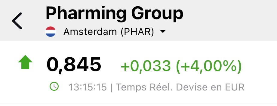 ArteR_Trading's tweet photo. $Pharm #PharmingGroup
« Et ça continue encore et encore … » 🎶🎤🎵 https://t.co/hqIMeGGA3G