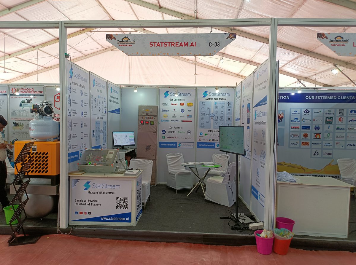 statstreamapp's tweet photo. ✨ Thank You, IndoMach 2024! ✨

We had an incredible time showcasing https://t.co/7UTy8drMLB at INDOMACH EXPO 2024 in Nagpur! 💡

Following are some glimpses! 📸

#IoT  #industry  #maintenace  #assets  #IIoT https://t.co/rAJghx52j5