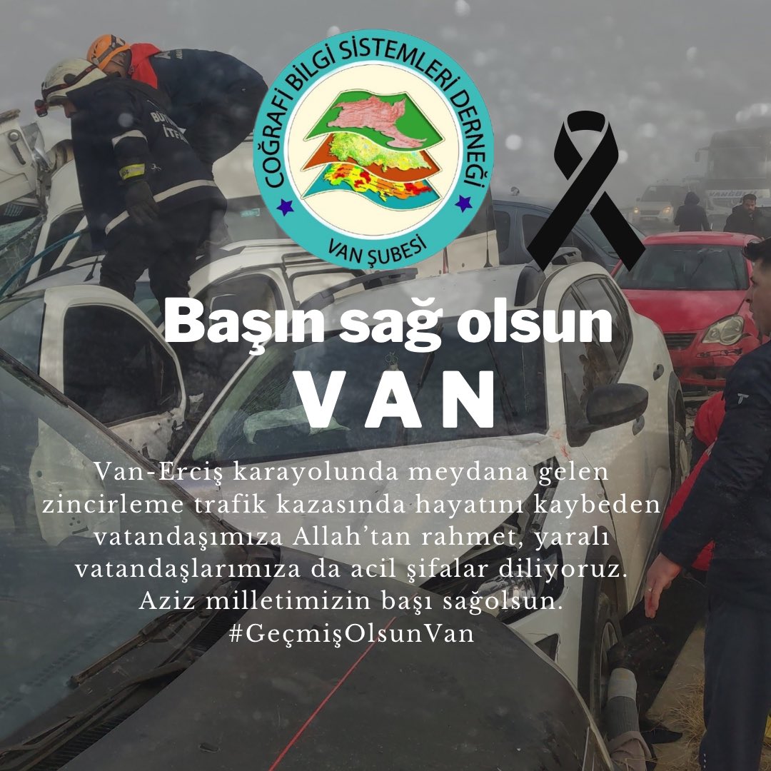 #Van-Erciş karayolunda meydana gelen zincirleme trafik kazasında hayatını kaybeden vatandaşımıza Allah’tan rahmet, yaralı vatandaşlarımıza da acil şifalar diliyoruz.

Aziz milletimizin başı sağolsun.

#GeçmişOlsunVan  <a href="/CbsDernegi/">CBS DERNEGI</a> <a href="/axacandogan30/">Doğan Ağacanoğlu</a> <a href="/halil_ircan/">İbrahim Halil İRCAN</a>