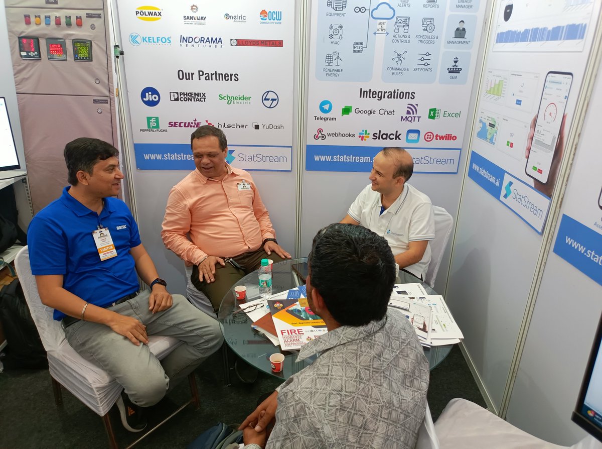 statstreamapp's tweet photo. ✨ Thank You, IndoMach 2024! ✨

We had an incredible time showcasing https://t.co/7UTy8drMLB at INDOMACH EXPO 2024 in Nagpur! 💡

Following are some glimpses! 📸

#IoT  #industry  #maintenace  #assets  #IIoT https://t.co/rAJghx52j5