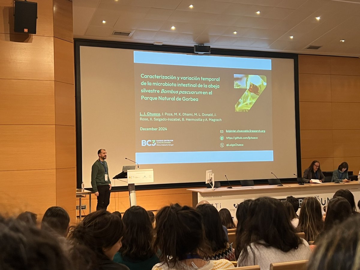 Ainhoa Magrach (@ainhoamagrach) on Twitter photo <a href="/LuisjaChueca/">Luis Javier Chueca</a> delivered a fantastic talk on our findings about microbiome composition in wild bumblebee populations at the #Mikrobiogune conference. Great discussions and interest—exciting to see the buzz around pollinator microbiome research! 🐝🌿 <a href="/BC3Research/">BC3 - Basque Centre for Climate Change</a> <a href="/LuisjaChueca/">Luis Javier Chueca</a> delivered a fantastic talk on our findings about microbiome composition in wild bumblebee populations at the #Mikrobiogune conference. Great discussions and interest—exciting to see the buzz around pollinator microbiome research! 🐝🌿 <a href="/BC3Research/">BC3 - Basque Centre for Climate Change</a>