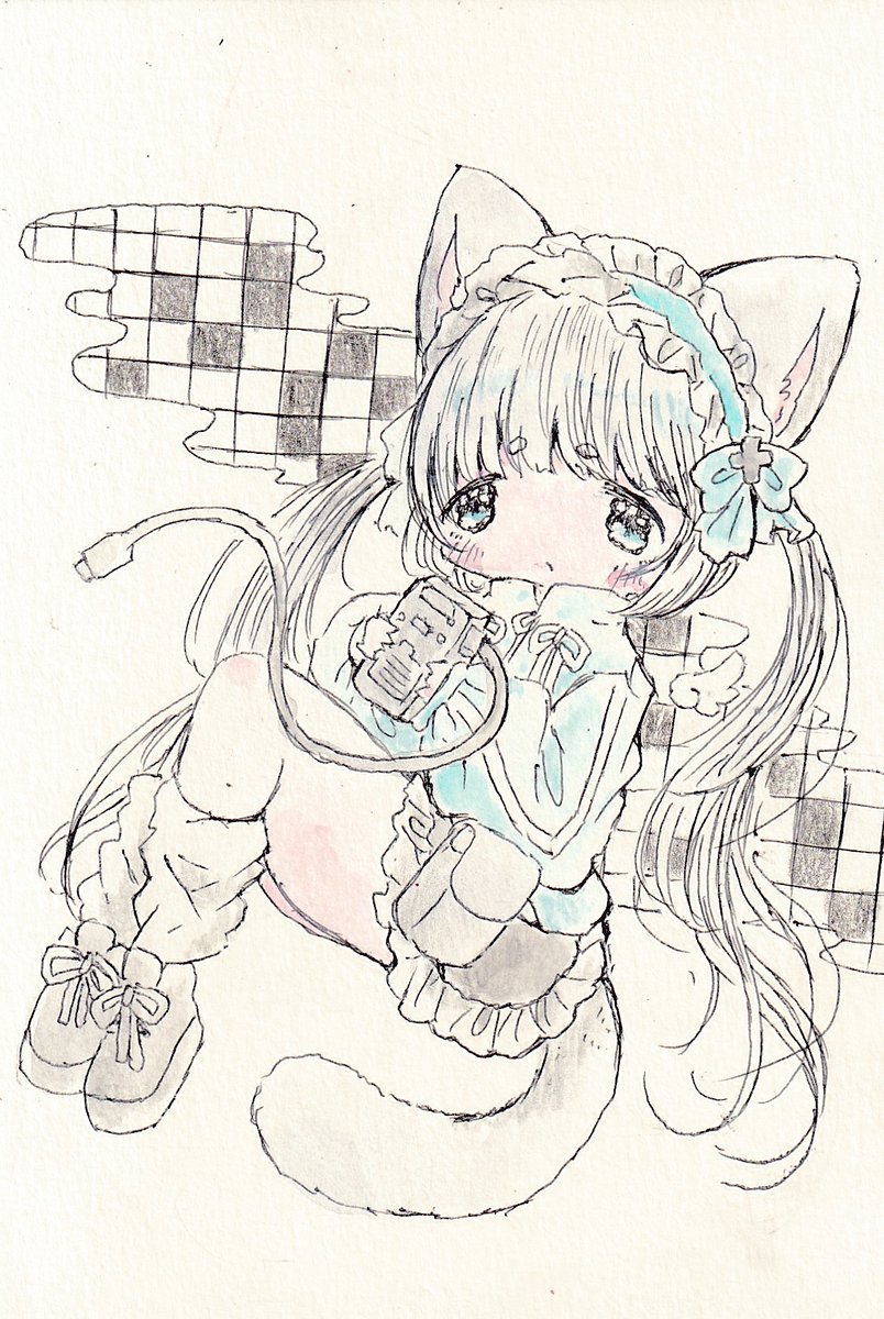 ゲームボーイメモリー。
#イラスト #女の子イラスト #ケモミミ #アナログ絵 #絵描きんと繋がりたい #絵柄が好みって人にフォローされたい