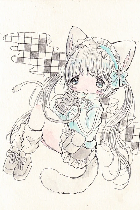 ゲームボーイメモリー。
#イラスト #女の子イラスト #ケモミミ #アナログ絵 #絵描きんと繋がりたい #絵柄が好みって人にフォローされたい 