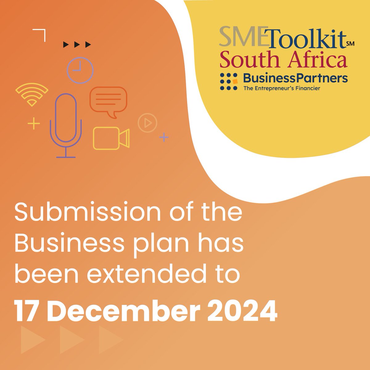 Good news! The submission deadline for the SME Toolkit Business Plan Competition has been extended to 17 December 2024! This is your chance to refine your ideas and take the first step toward building your dream business.

#BusinessPlanCompetition #Entrepreneurship #SMEToolkit