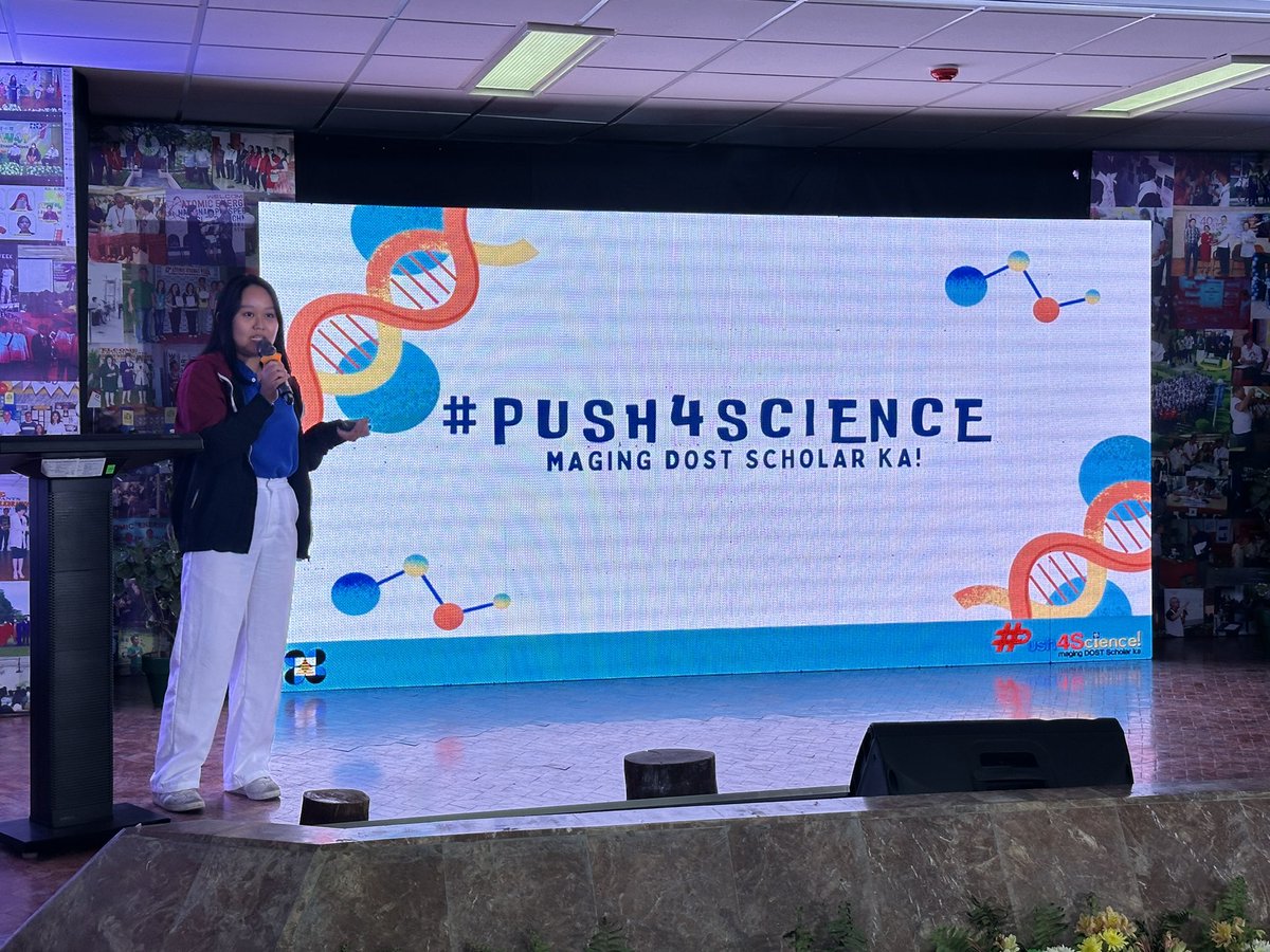 dost_pnri's tweet photo. Our final speaker for the Career Talk is Ms. Aira Shaine Suarez, Project Leader for the #Push4Science Maging DOST Scholar Ka! Campaign under DOST-SEI. 👩🏻‍🎓

She shared more about the DOST scholarship programs and Finding North in STEM: A Career Guidebook for Students 📚

#GenAtom https://t.co/fnTq3dMzYF