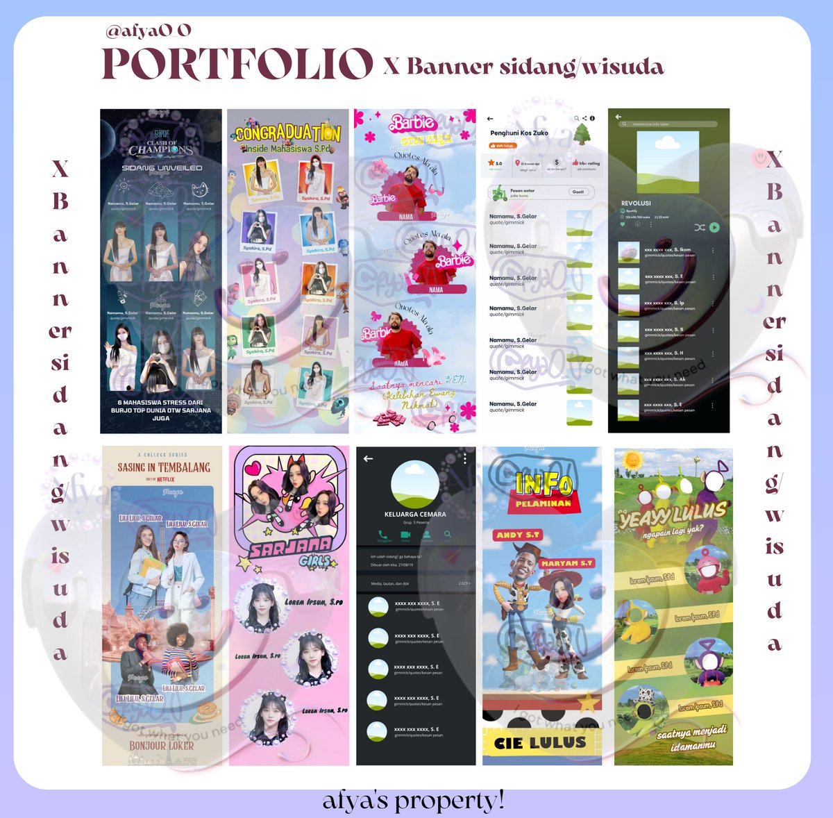 afya • Desain banner sidang skripsi joki turnitin tweet media