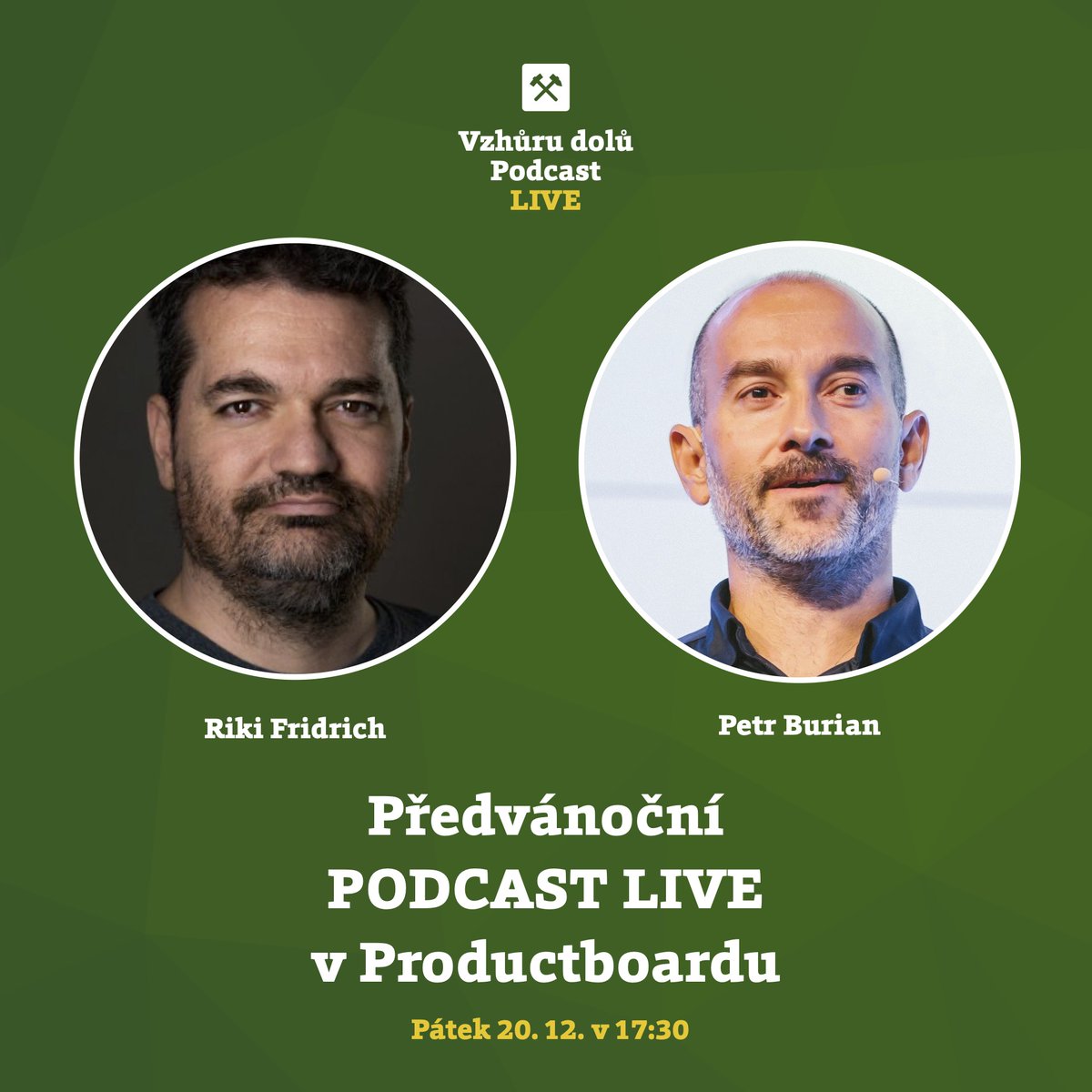 🎙️ Živý podcast Vzhůru dolů – Vánoční speciál!

<a href="/robinpokorny/">↙️↙️ Robin Pokorny</a>, <a href="/machal/">Martin Michálek</a> , <a href="/fczbkk/">Riki Fridrich</a>  (téma JavaScript) a <a href="/PetrBurian/">Petr Burian</a> (téma sabatikl).

🗓️ 20. prosince večer v Productboardu.

📢 Registrace: talkbase.io/event/vzhuru-d…